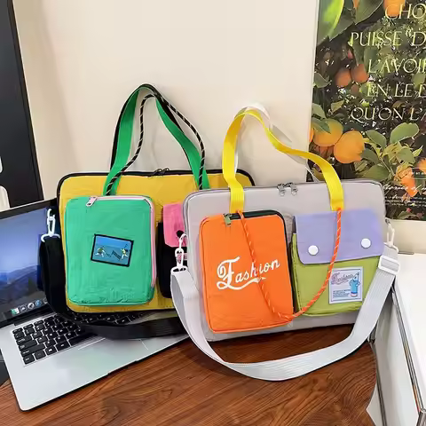 Cute Colorul Laptop 14/15.6/16 Inch Laptop Storage Bag Student Portable Messenger Bag for Ipad Stora