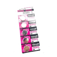 Maxell DL2025 Coin Cell Lithium Battery Original Japan CR2025 5pcs pack EXP DATE 2026