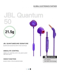 Q50 In-Ear Wired Headphones With Microphone For Mobile Phone Voice Calls Harman QUANTUM Gaming Headp