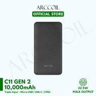 【2023】Arccoil Power Bank C11Gen2 10000 mAh Supercharge 22.5W Compatible for all Phones