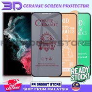 3D Ceramic Screen Protector Samsung Note 20 Ultra / 10 / 10+ Plus / 8 / 9 Matte Privacy Clear Screen