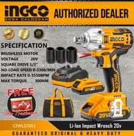 INGCO Li-Ion Impact Wrench 20V CIWLI2001 with FREE Mountain Pine ScentsI