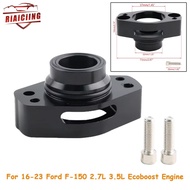 Black Aluminum Alloy Turbo Blow Off Valve Adapter BOV Compatible For 16-23 Ford F-150 2.7L 3.5L Ecob