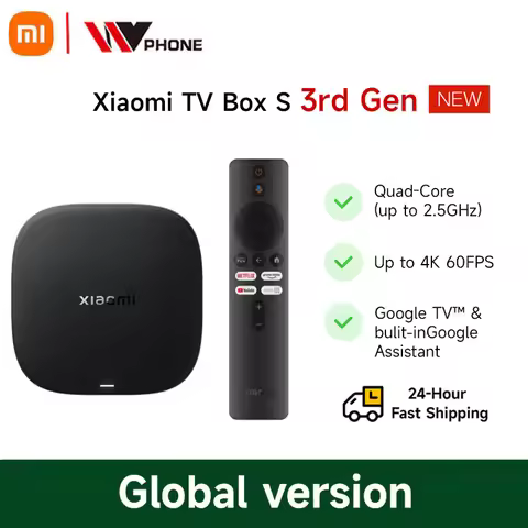 Global Version Xiaomi TV Box S 3rd Gen 4K Ultra HD 2G 32G WiFi BT5.2 Google TV Cast Netflix Mi TV Bo
