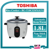 TOSHIBA RC-T18CEMY Electric Rice Cooker 1.8L/ Periuk Nasi RC-T18CEMY(GY)
