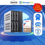 Combo bộ Thiết bị lưu trữ DAS TerraMaster DAS TerraMaster D6-320 6-bay kèm 1 ổ cứng Toshiba NAS N300
