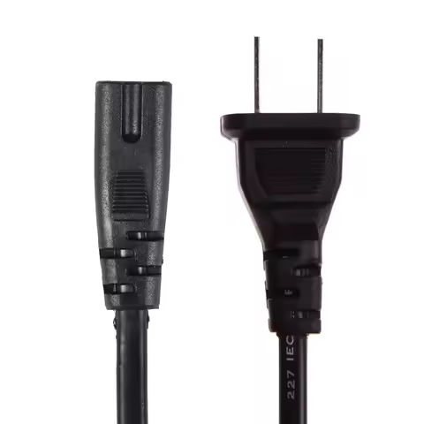 2-Prong AC Power Supply Adapter Cord Cable Replacement 2 Pin Power Cable Supply Cable for PSV/PSP/PS