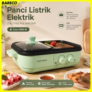 TAFFHOME Electric Hotpot BBQ Grill 2in1 Non Stick 1300W - DYG-05
