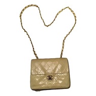 Chanel beige wallet on chain woc square 方胖子 vintage
