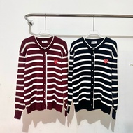 CDG Play Cardi Small Button StripeWanita