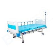 เตียงผู้ป่วย มือหมุน 2ไก Bcos R04A ราวสไลด์