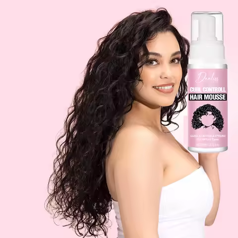 1/2PCS Curl Defining Mousse, Anti-Frizz Bouncy Cream Hair Curling Cream Mousse Hydrate Defined Curl 