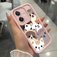 Case For OPPO A3 4G A3 Pro 5G A3X 4G A3X 5G A40 A60 5G Three-Color Cat Dog Phone Silicone Shockproof