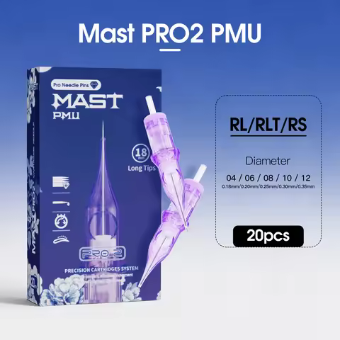 Mast Pro2 PMU Tattoo Cartridges Needles RL/RS/RLT Types Permanent Makeup Needle for Tattoo Machine T