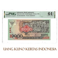 Uang Kuno 10000 Rupiah Barong 1975 PMG