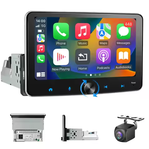 Single 1 Din 7 Inch Android Car multimedia Radio Player Android Auto CarPlay Navigation WIFI EQ MP5