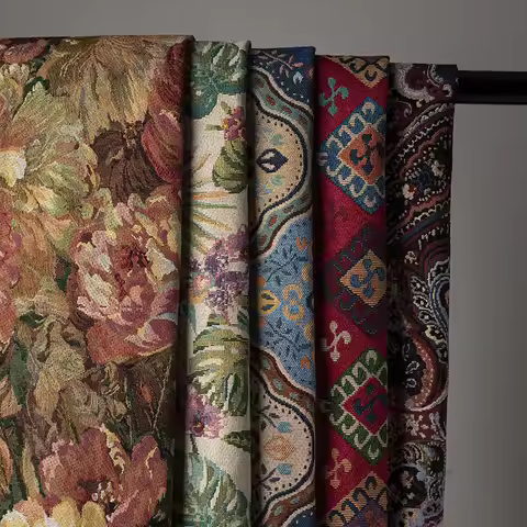 Jacquard Fabric Clothing Sofas Tablecloths Bags Various Decorative Fabrics Diverse Colors Wearresist