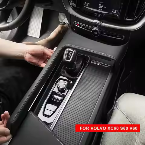 For Volvo XC60 S60 V60 Interior Trim Center Control Leather Panel Car Accessories 2020-2024 S60 V60