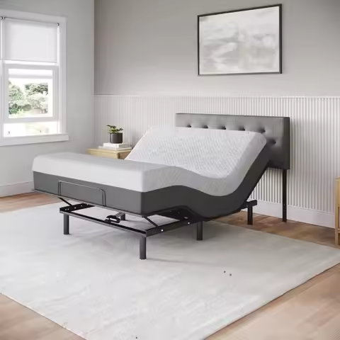 Adjustable Bed Base Frame Head & Foot Lift Zero Gravity Memory Positions Queen Custom