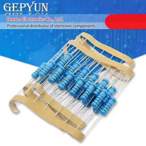 20pcs 3W Metal Film Resistor 1% 0R - 1M 0 2.2 10 100 120 150 220 270 330 390 910 1K 2.2K 4.7K 9.1K 1