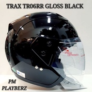 TRAX *PSB APPROVED TR06RR GLOSS BLACK HELMET