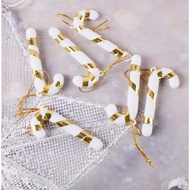 Christmas Tree Decoration Accessories, Set of 6 Striped Sticks GAY01