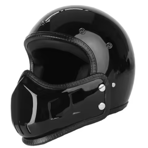 Motorcycle Helmet Retro Cafe Racer Vintage Motocross Open Face Kask Full Casco Moto Modular DOT Appr