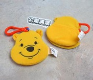 「Disney Pooh 小熊維尼 迷你收納包 卡包 吊飾 鑰匙圈 @公雞漢堡」