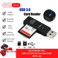 OTG Card Reader 2 In 1 HUB USB 3.0 TF MicroSD SD Card Super Speed Transfer 5GB/s SHTC-08 MicroSD Car
