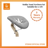 [3 Colors] Stokke Nomi Newborn Set For Chair (Reversible Grey &amp; White Color) - 0-6M