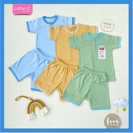 Age 0-4 Years >> 3 Sets of Baby & Boys Clothes Little Q Short Sleeve T-Shirt Set with Chest Buttons,