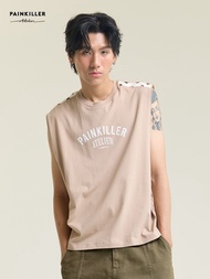 (PAINKILLER) SUNDAE SLEEVELESS TEE (KK08) / เสื้อยืด เสื้อแขนกุด เสื้อผ้าผู้ชาย แฟชั่นผู้ชาย เพนคิลเ