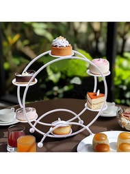 1個歐式風格多層下午茶蛋糕架,適用於婚禮派對甜點桌展示裝飾