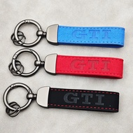 High Grade Suede Leather GTI Keychain Car Key Ring For Volkswagen VW Golf 4 5 6 7 8 MK4 MK5 MK6 MK7 