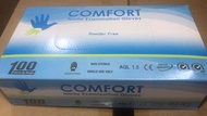 COMFORT NITRILE POWDER FREE GLOVES (BLUE)(100PCS/BOX) (4GRAM) SZ. XS/S/M/L/XL)