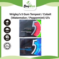 Wrigley's 5 Gum SugarFree Gum (Watermelon Tempest / Peppermint Cobalt) 12's