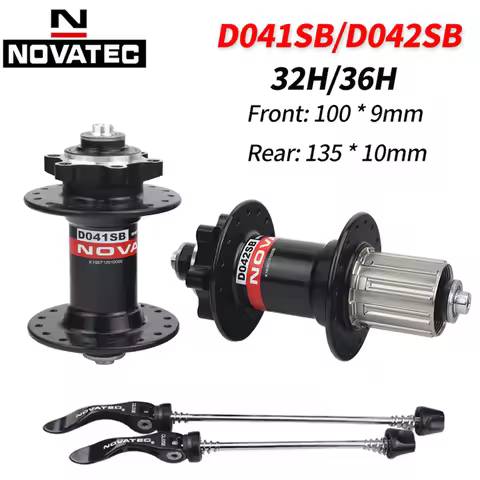NOVATEC Hub D041SB D042SB 32Holes Front 100mm Rear 135mm Black HG Bearing Mountain Bike Hubs 32 36 H