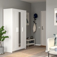 「Ready Stock」IKEA BRIMNES Wardrobe Bedroom White Large Clothes Cupboard Almari Baju Putih Besar