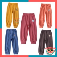 cotton kids tracksuit long pants girl jogger pants casual trousers seluar panjang budak cotton seluar trek sweatpants