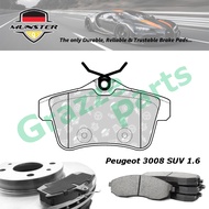 Münster Disc Brake Pad Rear for Peugeot 3008 SUV 1.6 THP 10'-16' 5FV(EP6CDT) 5GZ(EP6FDT)