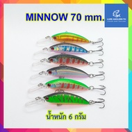 70mm Minnow Plug Bait Weight 6 Grams Black Deep 3D Eyes