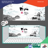 3d Glue Decal Painting, Aquarium Fish Tank Sticker, Arowana Fish Tank (Back Sticker Painting)