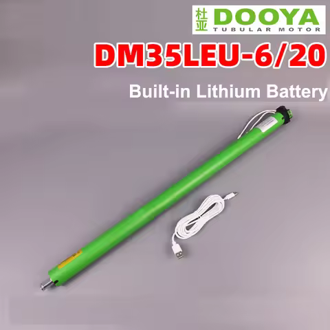 2026 New Original Dooya Tubular Motor Built-in 5V Battery DM35LEU-6/20 for 50mm Tube Maximum Load 12