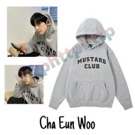 Astro CHA EUN WOO MUSTARD CLUB KPOP PRINTED HOODIE JACKET