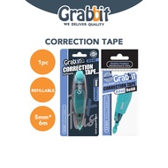 😍Fast Ship😍 GRABBIT Plus Correction Tape Refillable Tape Refill 5mm*6mStationery | Pemadam Pen GRAB-