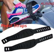 ALISOND1 Pedal Straps Black 1Pair Stationary Cycle Spinning Bicycle Home or Gym Cycle Tools Bike Pedal