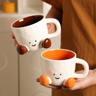 Adorable Footprint Mug, Small Batch Cartoon Foot Shaped Cup 300ml, Ceramic Coffee Cup With M5q0