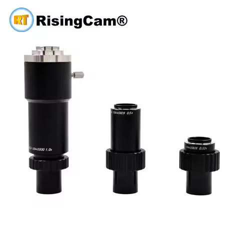 0.32X 0.5X 1X C Mount Adapter for Trinocular Stereo Microscope Camera Adapter Compatible for Leica S