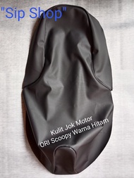 Kulit Jok Motor Scoopy Warna Hitam - Sarung Jok Motor Scoopy - Cover Jok Motor