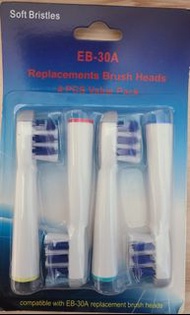 [KHC 網上店] 可適用於 ORAL B BRAUN Trizone 多動向刷頭 EB-30A型號 (代用裝) 電動牙刷頭 (4支裝)